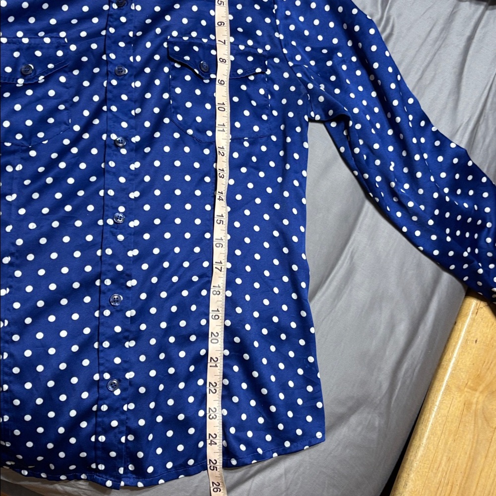 Pendleton Blue Polka Dot Blouse